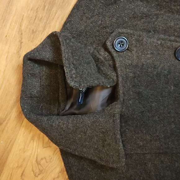 GAP 100% brown wool waist length jacket - Picture 4 of 11